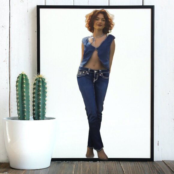 True Religion World Tour Joey Super T Memphis Blue Wash Denim Jeans, Size 29 - Picture 3 of 10